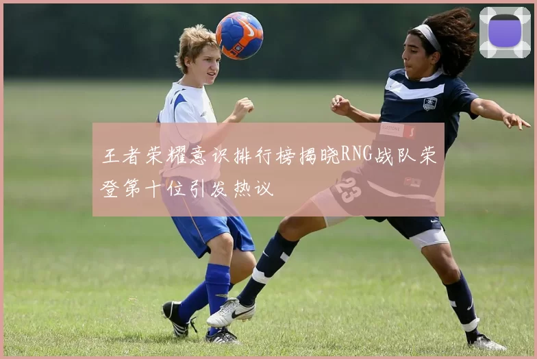 王者荣耀意识排行榜揭晓RNG战队荣登第十位引发热议